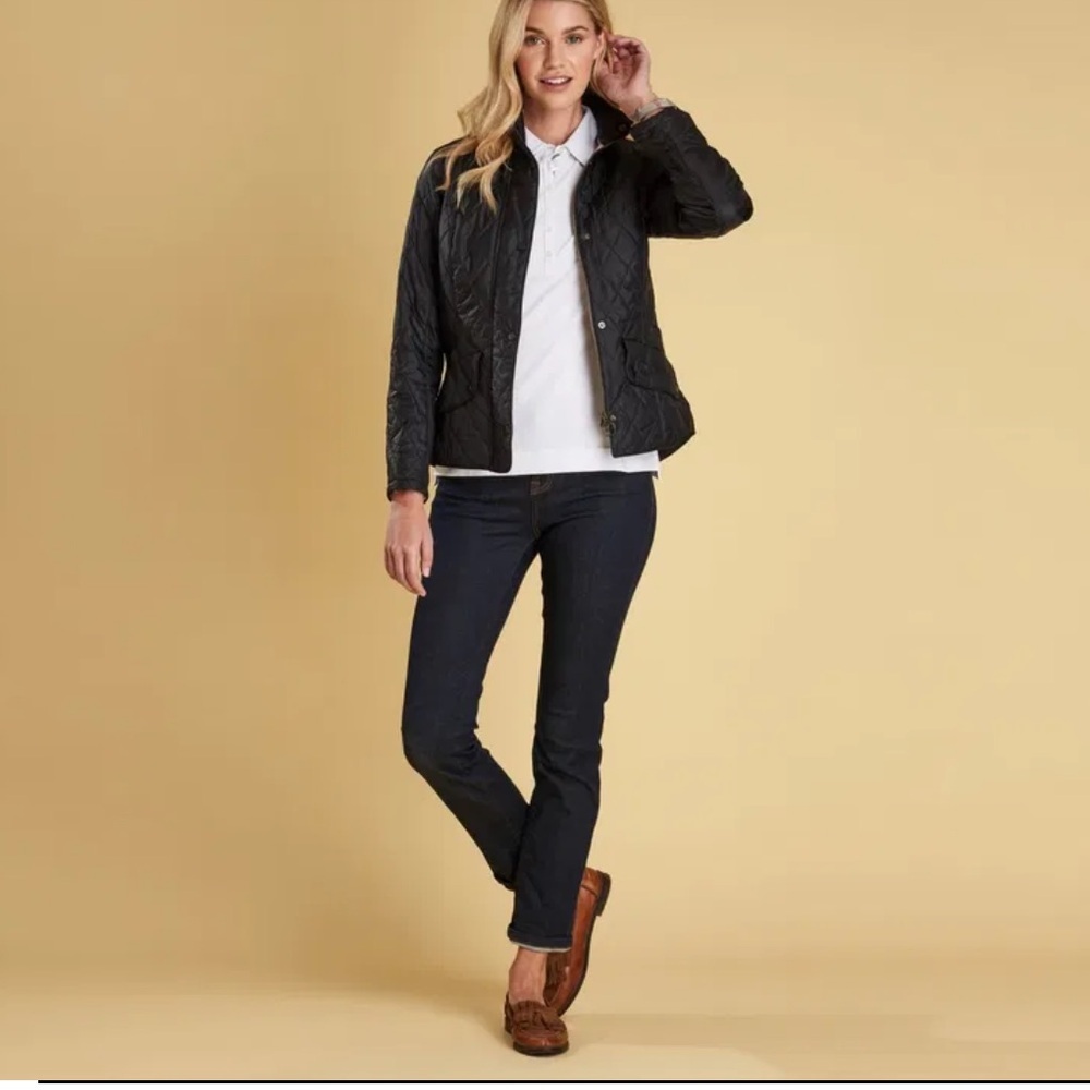 Barbour Flyweight Cavalry Quiet Luxury Quilted Minimalist Classic Jacket Size 4